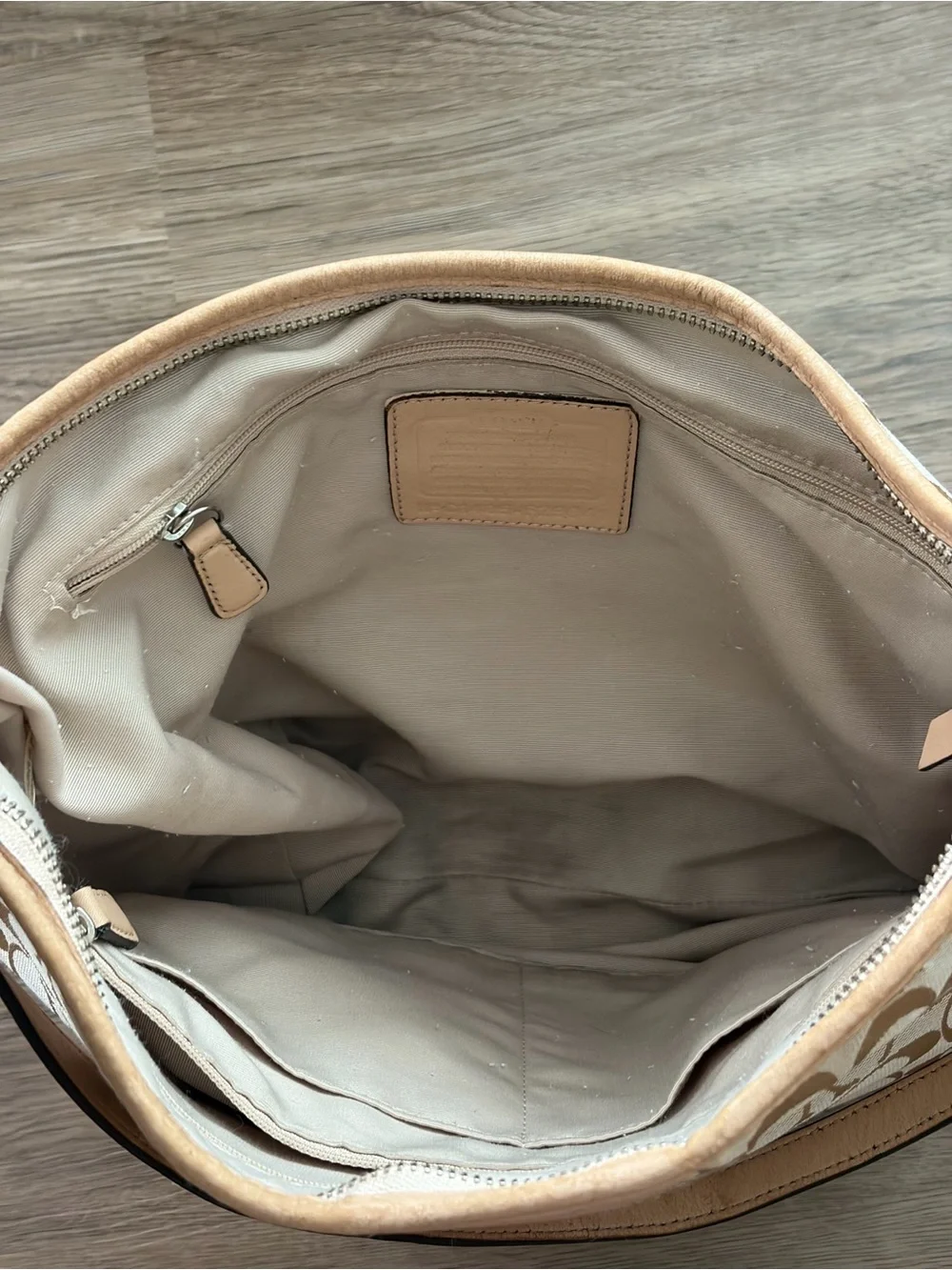COACH 2014 Signature Stripe Hobo Bag